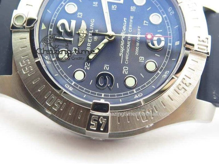 Stretchable SuperOcean Steelfish H-Maker V2 Superlumed Blue Dial On Blue Rubber Strap A2813 High Beat 5763