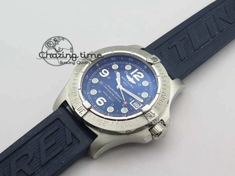 Stretchable SuperOcean Steelfish H-Maker V2 Superlumed Blue Dial On Blue Rubber Strap A2813 High Beat 5763