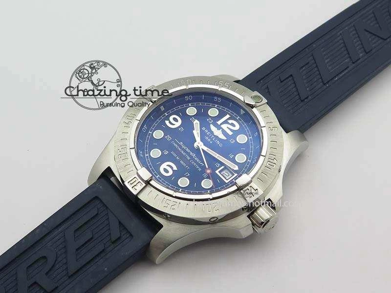 Stretchable SuperOcean Steelfish H-Maker V2 Superlumed Blue Dial On Blue Rubber Strap A2813 High Beat 5763