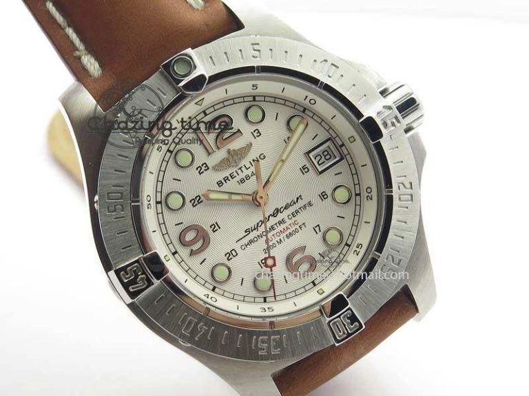 Efficient SuperOcean Steelfish H-Maker V2 Superlumed White Dial On Brown Leather Strap A2813 High Beat 5762