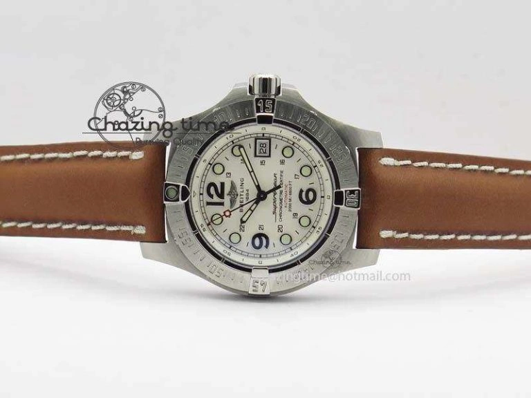 Efficient SuperOcean Steelfish H-Maker V2 Superlumed White Dial On Brown Leather Strap A2813 High Beat 5762