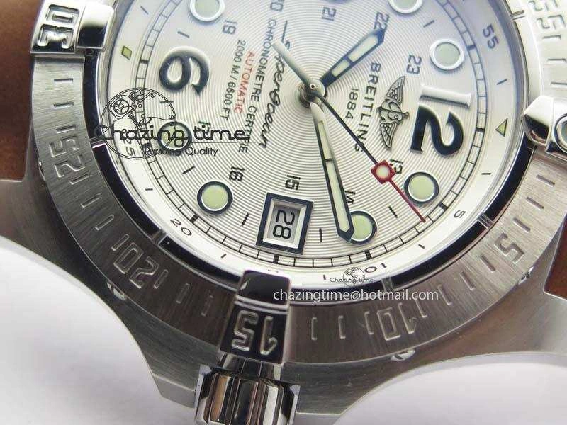 Efficient SuperOcean Steelfish H-Maker V2 Superlumed White Dial On Brown Leather Strap A2813 High Beat 5762