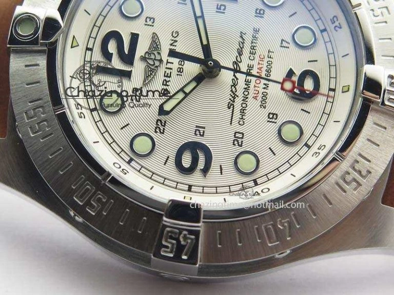 Efficient SuperOcean Steelfish H-Maker V2 Superlumed White Dial On Brown Leather Strap A2813 High Beat 5762