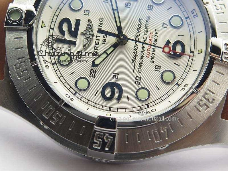 Efficient SuperOcean Steelfish H-Maker V2 Superlumed White Dial On Brown Leather Strap A2813 High Beat 5762