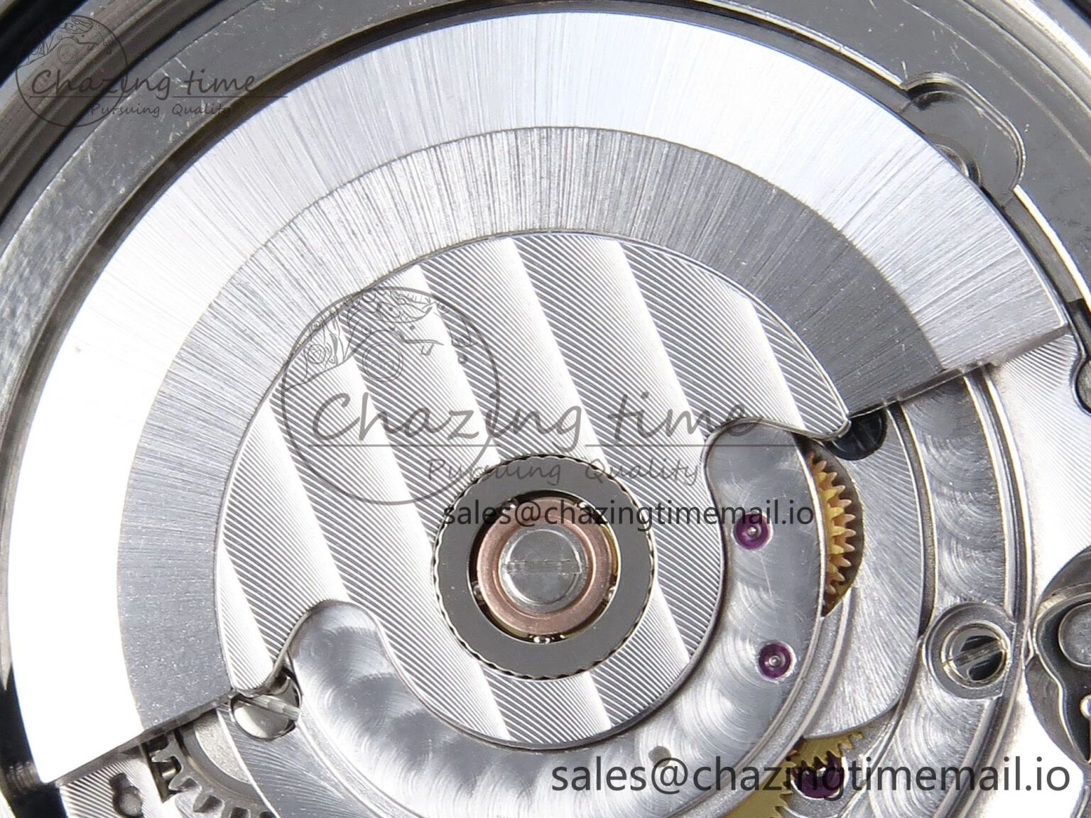 Bright Superocean 44mm SS TF 1:1 Best Edition Beige Dial Blue Bezel on Blue Rubber Strap A 5415