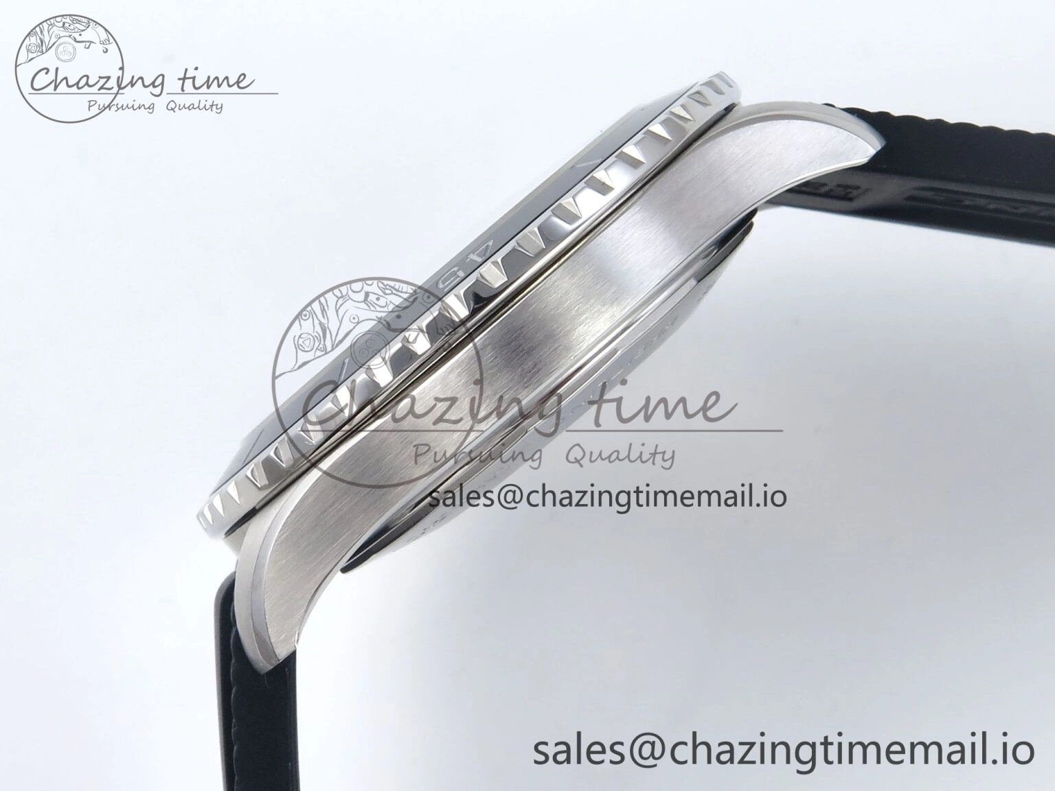 SportInspired Superocean 44mm SS TF 1:1 Best Edition Black Dial Black Bezel on Black Rubber Strap A 5418