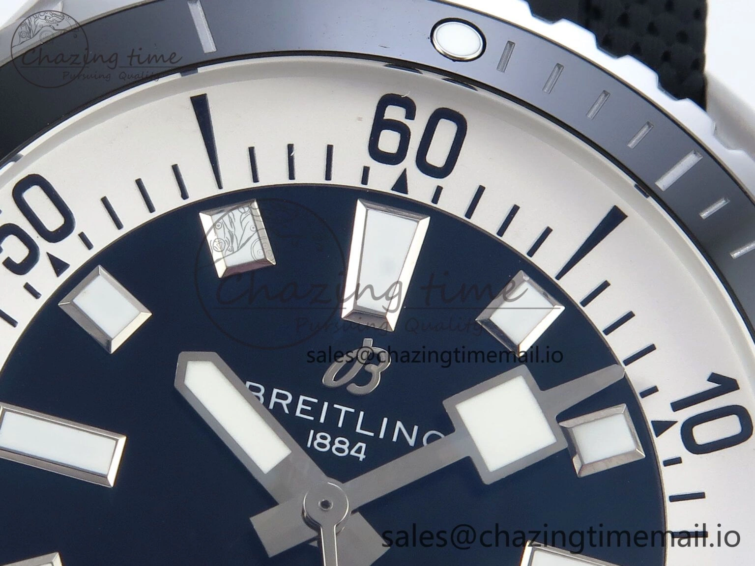 SportInspired Superocean 44mm SS TF 1:1 Best Edition Black Dial Black Bezel on Black Rubber Strap A 5418