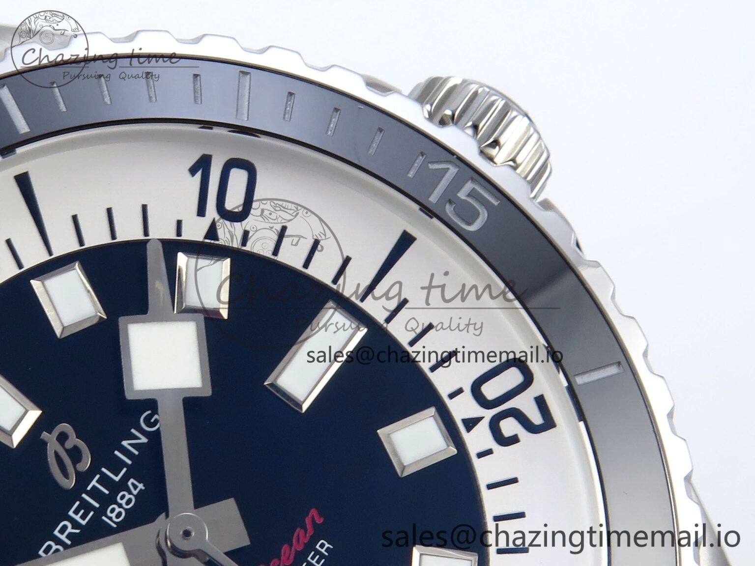 SportInspired Superocean 44mm SS TF 1:1 Best Edition Black Dial Black Bezel on Black Rubber Strap A 5418
