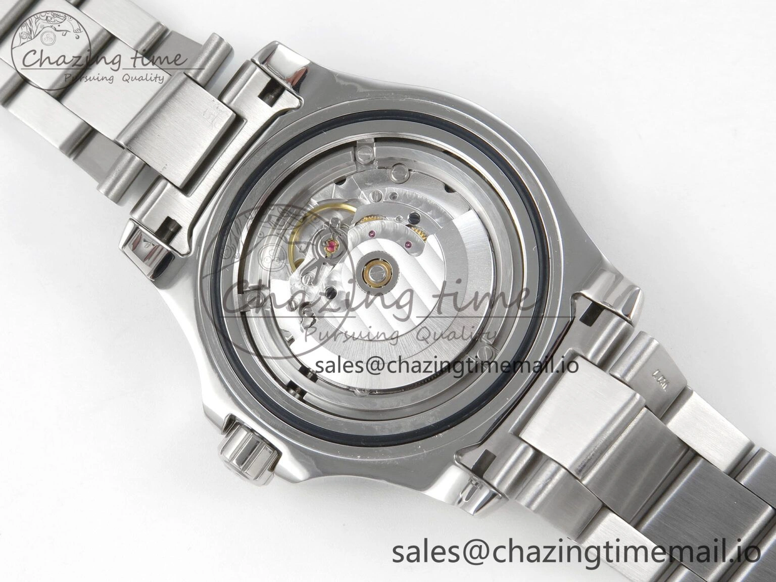 SmoothTexture Superocean 44mm SS TF 1:1 Best Edition Black Dial Black Bezel on SS Bracelet A2824 V 5407