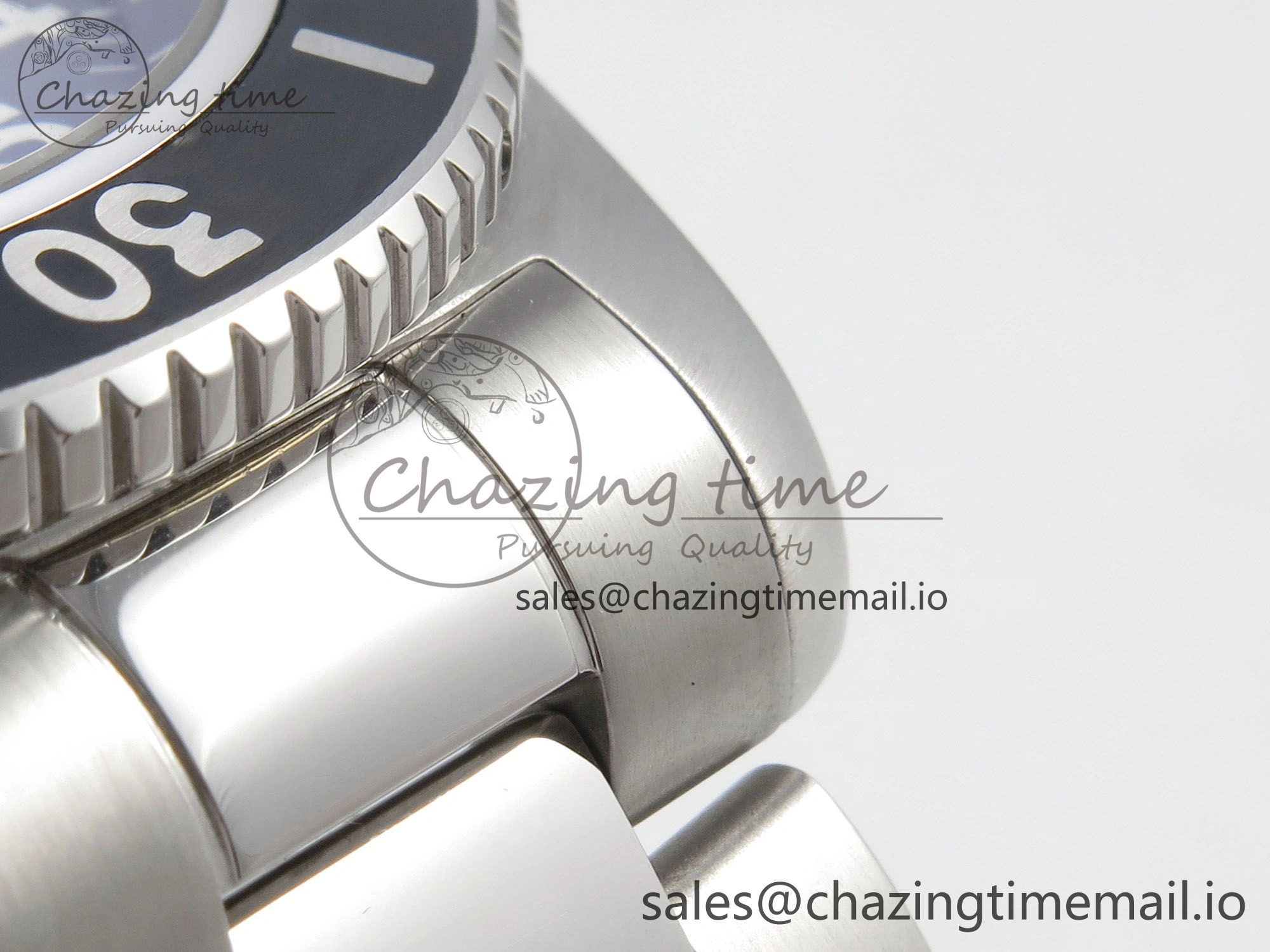 OnTrend Superocean 44mm SS TF 1:1 Best Edition Black Dial Black Bezel on SS Bracelet A2824 V 5406