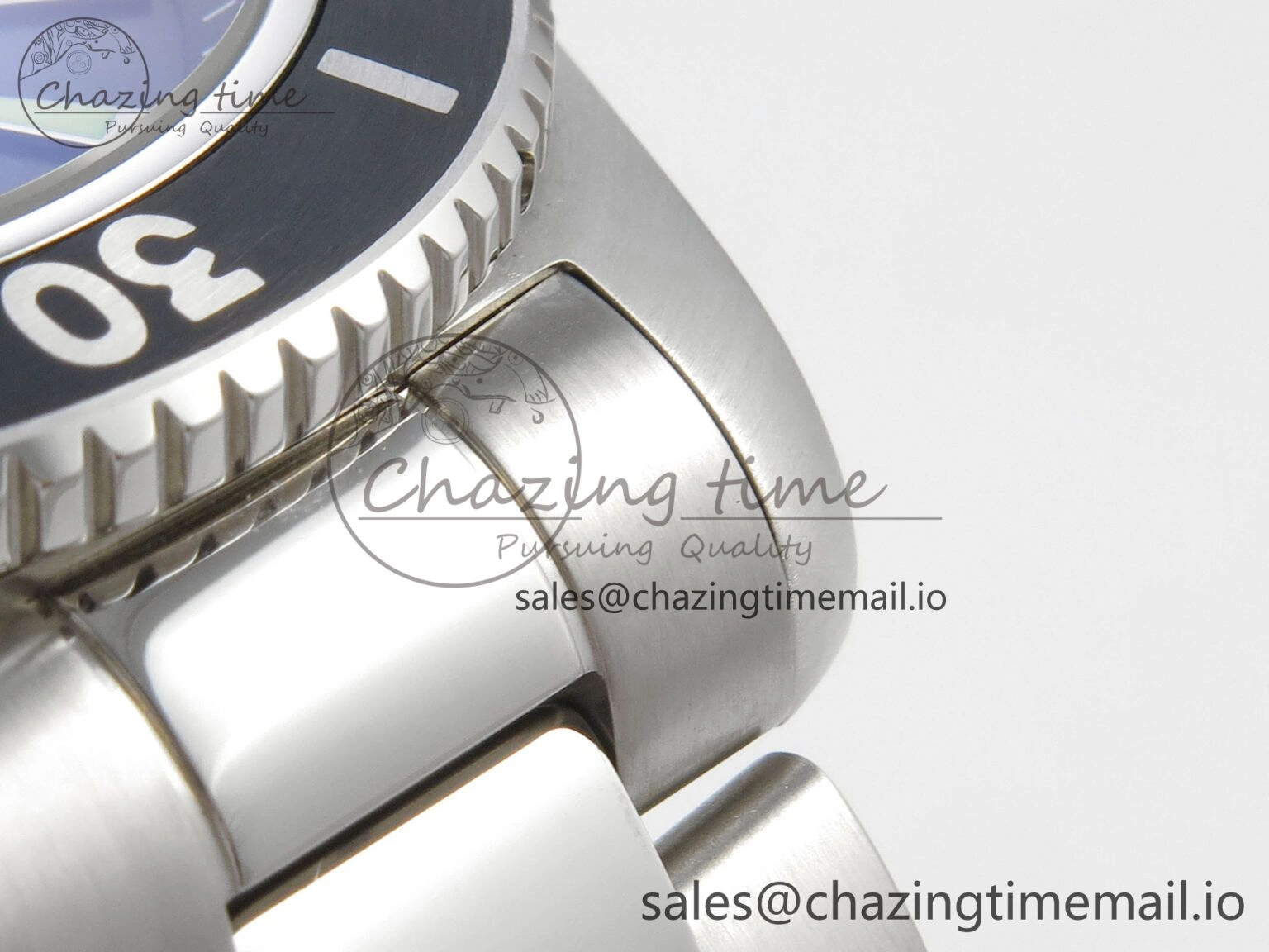 Chic Superocean 44mm SS TF 1:1 Best Edition Black Dial Black Bezel on SS Bracelet A2824 V 5403
