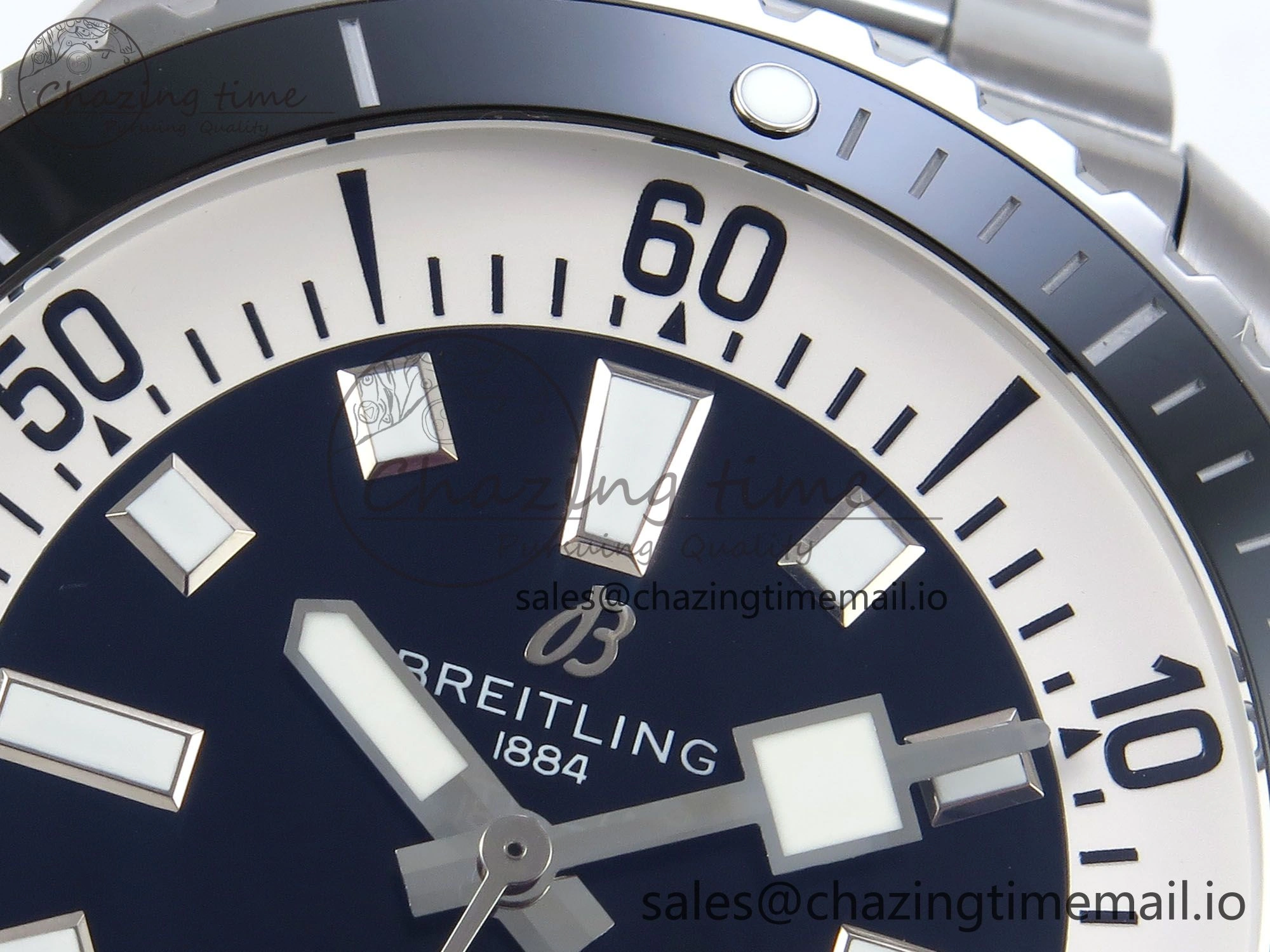 Reliable Superocean 44mm SS TF 1:1 Best Edition Black Dial on SS Bracelet A 5428