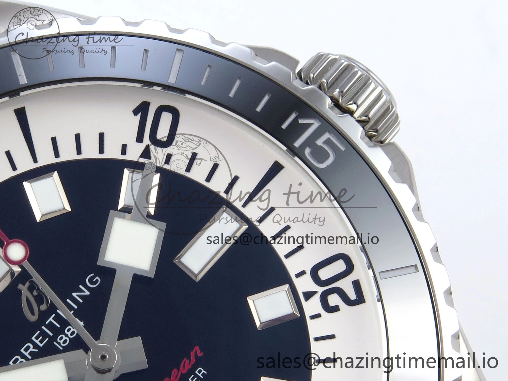 Reliable Superocean 44mm SS TF 1:1 Best Edition Black Dial on SS Bracelet A 5428