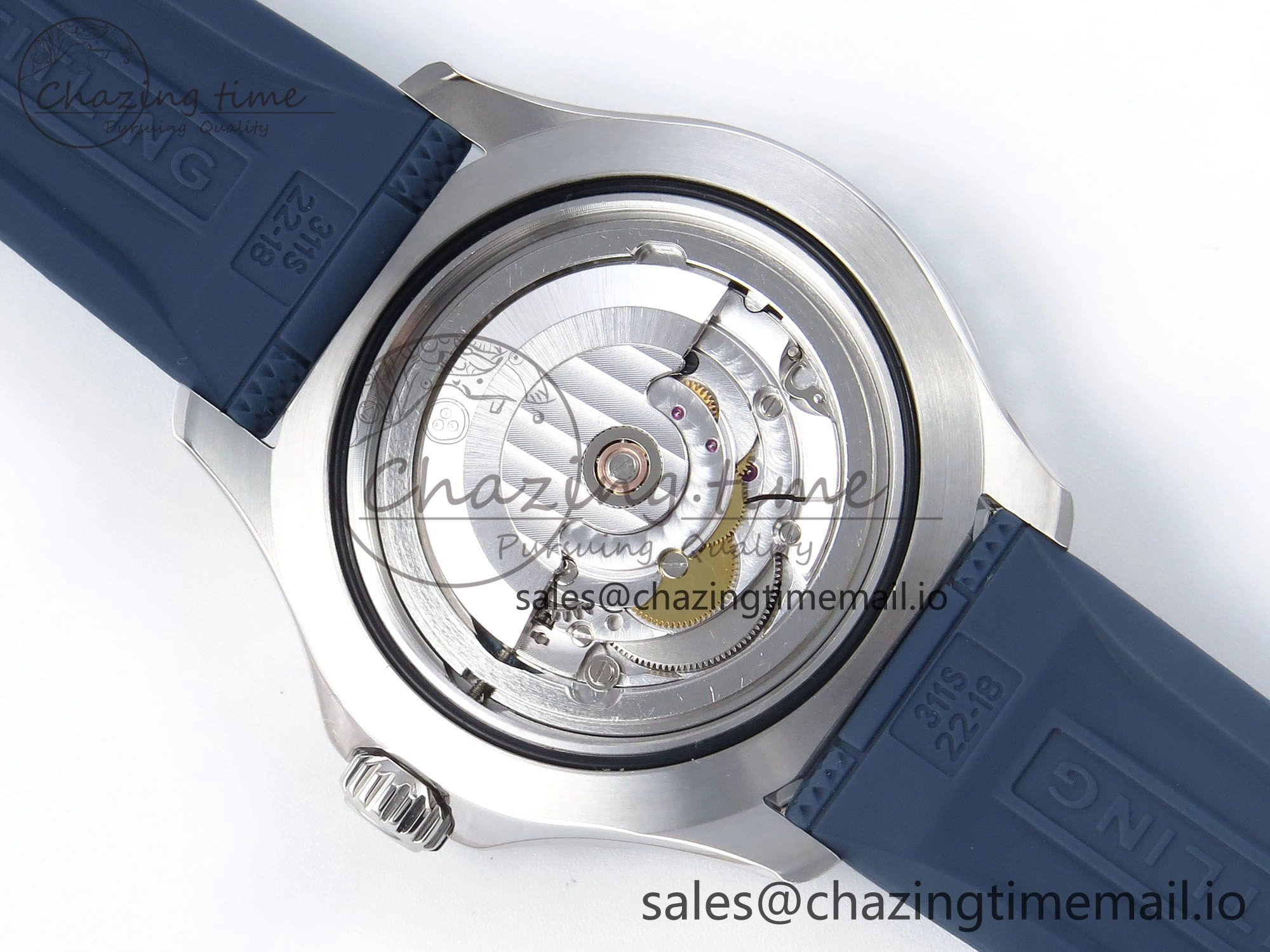 Superocean 44mm SS TF 1:1 Best Edition Blue Dial Blue Bezel on Blue Rubber Strap A Attractive 5416