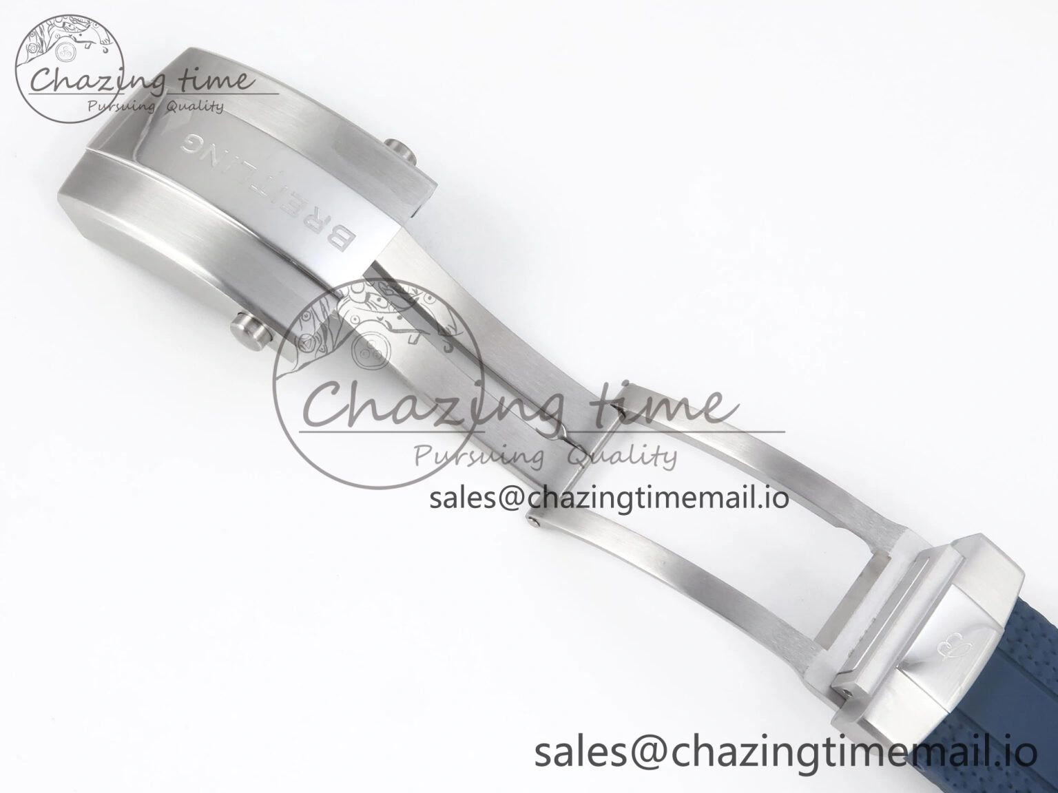 Superocean 44mm SS TF 1:1 Best Edition Blue Dial Blue Bezel on Blue Rubber Strap A Attractive 5416