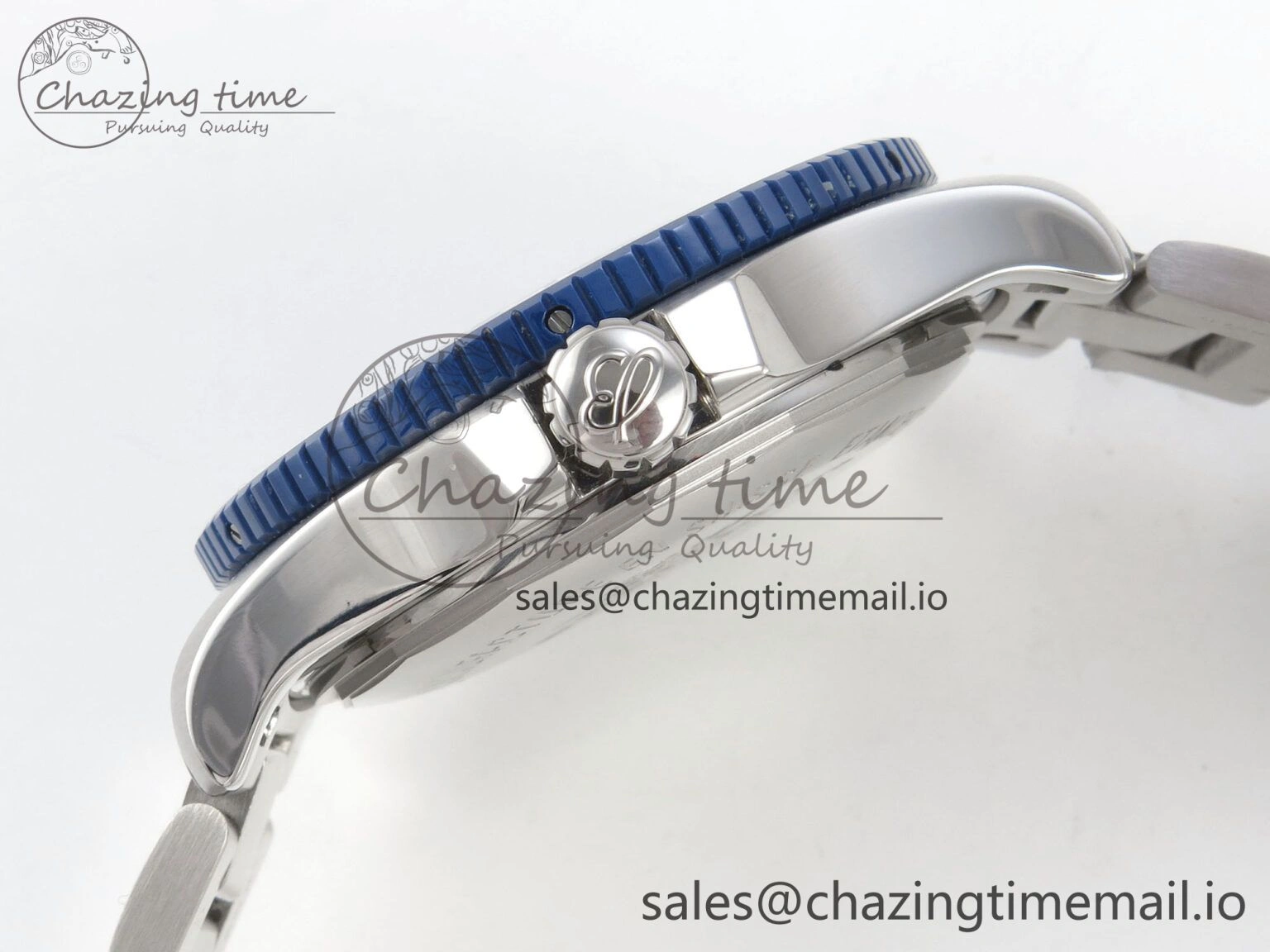 Youthful Superocean 44mm SS TF 1:1 Best Edition Blue Dial Blue Bezel on SS Bracelet A2824 V 5405