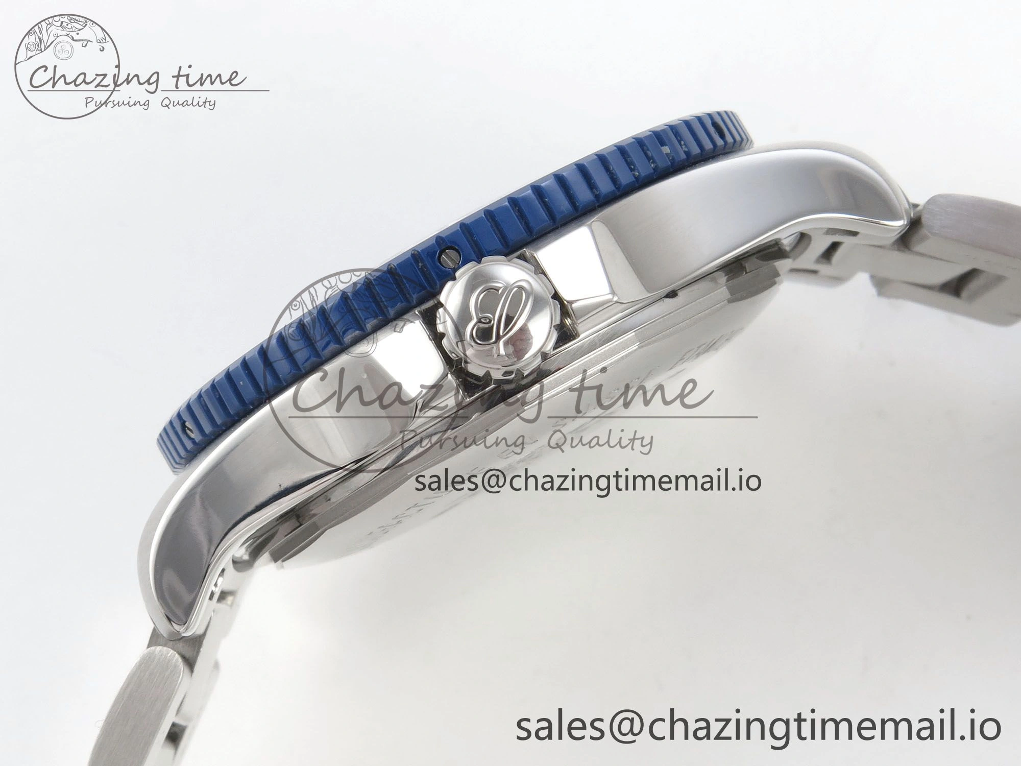 Youthful Superocean 44mm SS TF 1:1 Best Edition Blue Dial Blue Bezel on SS Bracelet A2824 V 5405