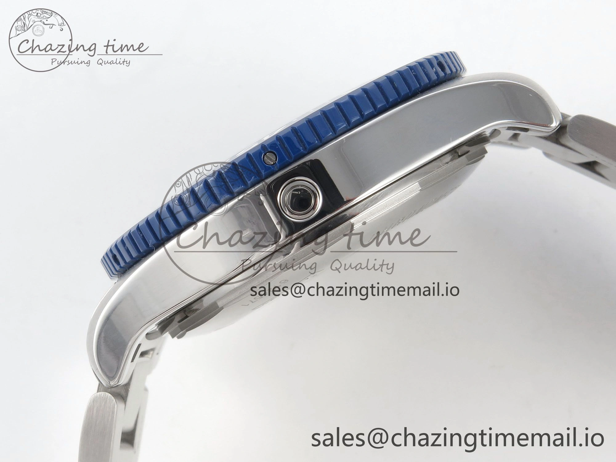 Youthful Superocean 44mm SS TF 1:1 Best Edition Blue Dial Blue Bezel on SS Bracelet A2824 V 5405