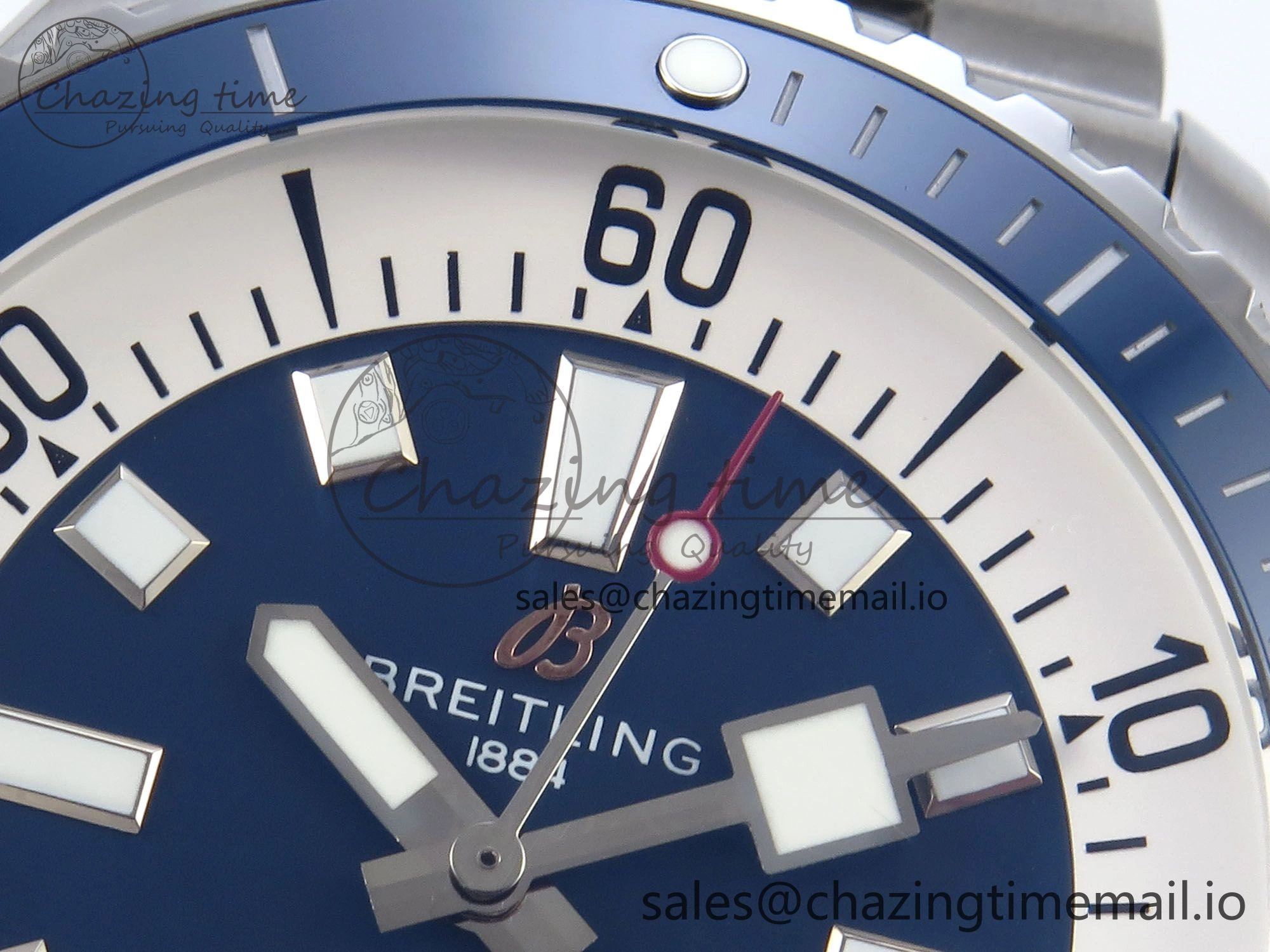 Superocean 44mm SS TF 1:1 Best Edition Blue Dial Blue Bezel on SS Bracelet A SmartChoice 5425