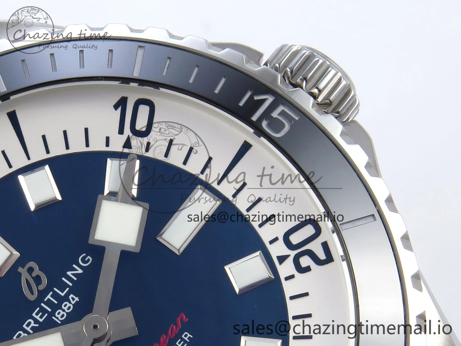 Superocean 44mm SS TF 1:1 Best Edition Blue Dial on SS Bracelet A Lightweight 5423