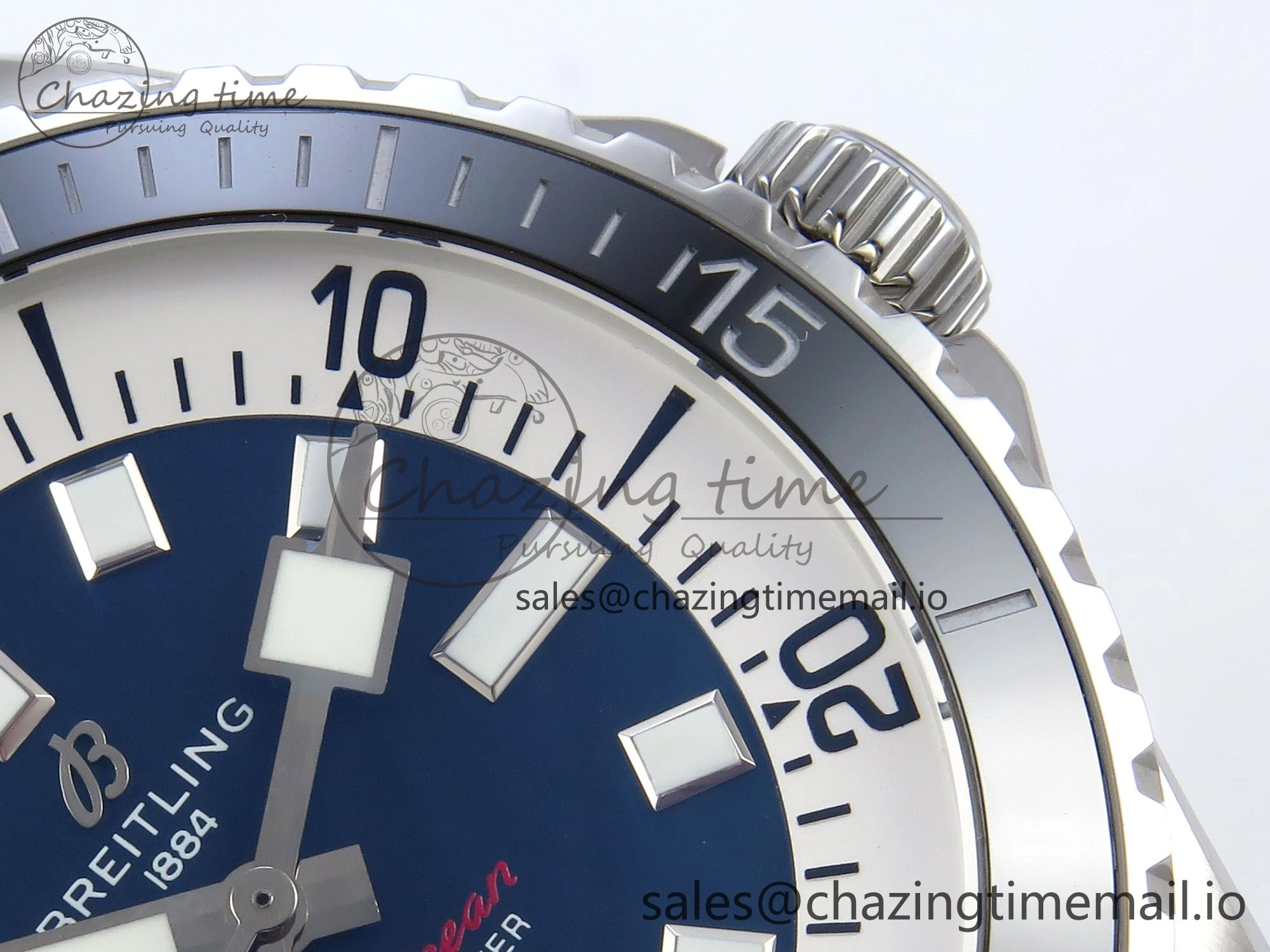 Superocean 44mm SS TF 1:1 Best Edition Blue Dial on SS Bracelet A Lightweight 5423