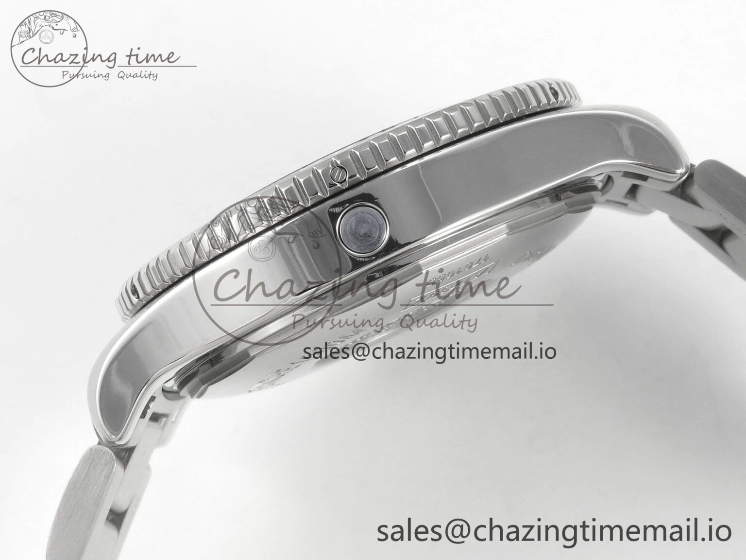 Trendy Superocean 44mm SS TF 1:1 Best Edition Blue White Dial Blue Bezel on SS Bracelet A2824 V 5399