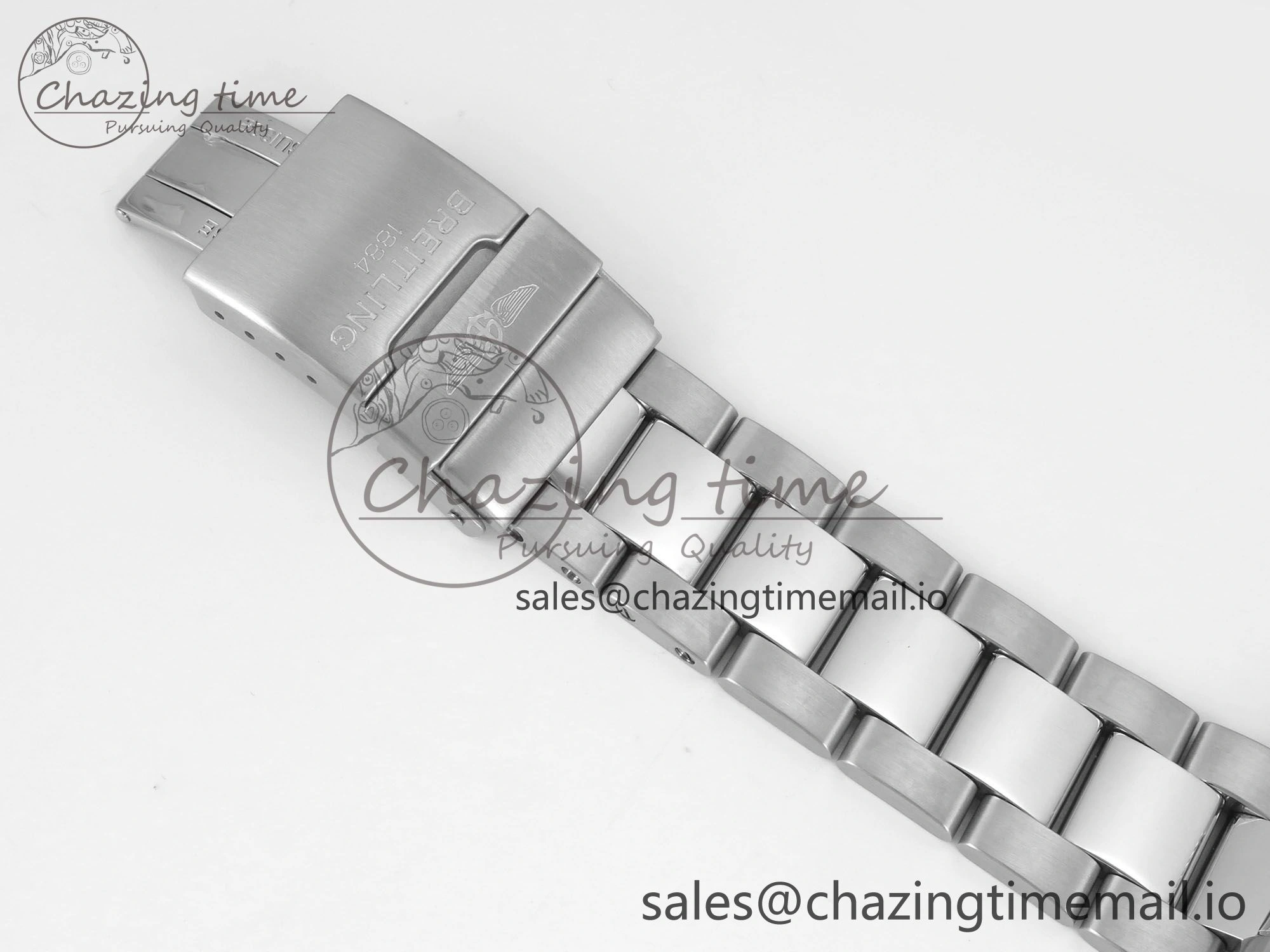 Trendy Superocean 44mm SS TF 1:1 Best Edition Blue White Dial Blue Bezel on SS Bracelet A2824 V 5399