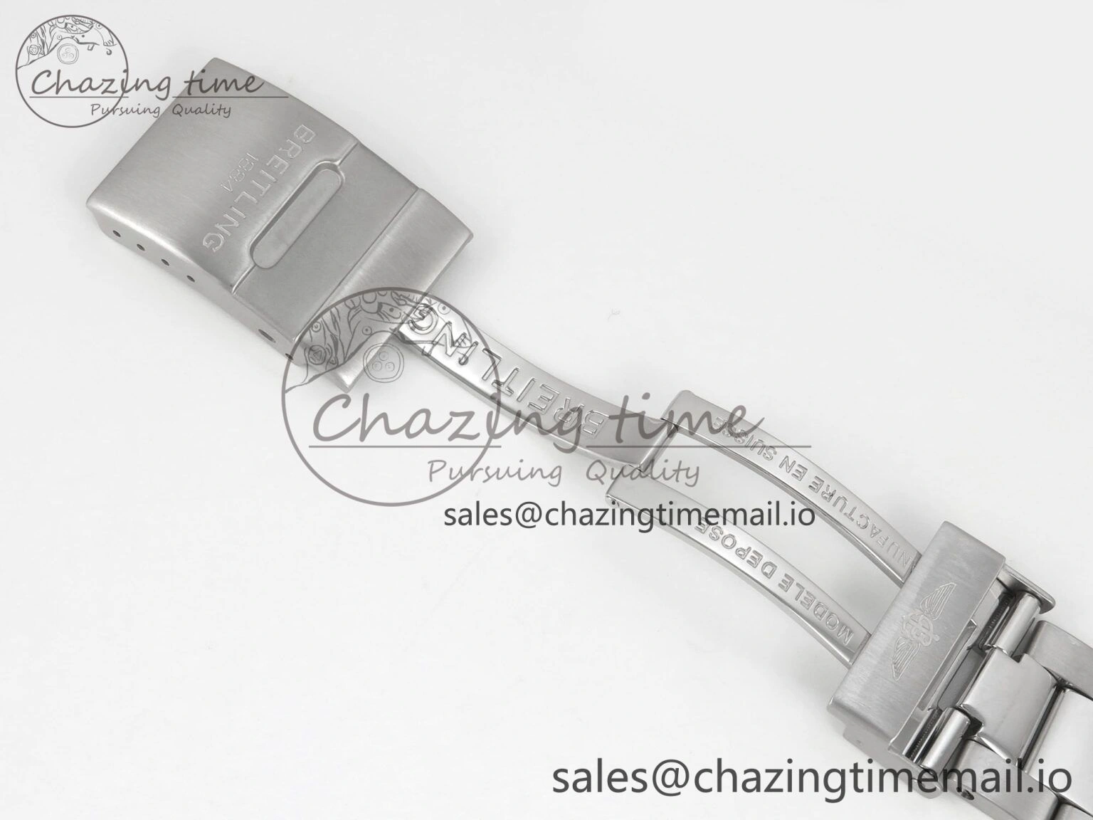 Trendy Superocean 44mm SS TF 1:1 Best Edition Blue White Dial Blue Bezel on SS Bracelet A2824 V 5399