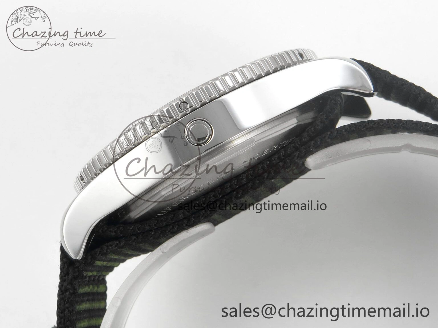 SportInspired Superocean 44mm SS TF 1:1 Best Edition Green Dial Green Bezel on Green Nylon Strap A2824 V 5398