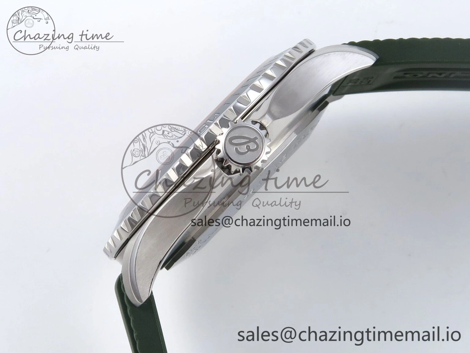 Superocean 44mm SS TF 1:1 Best Edition Green Dial Green Bezel on Green Rubber Strap A GoodFit 5413