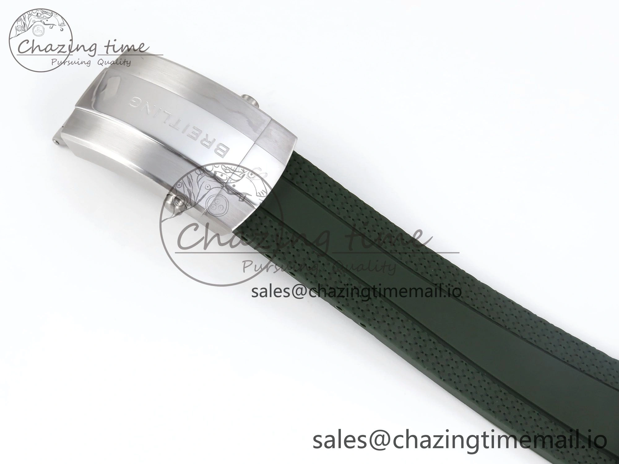 Superocean 44mm SS TF 1:1 Best Edition Green Dial Green Bezel on Green Rubber Strap A GoodFit 5413