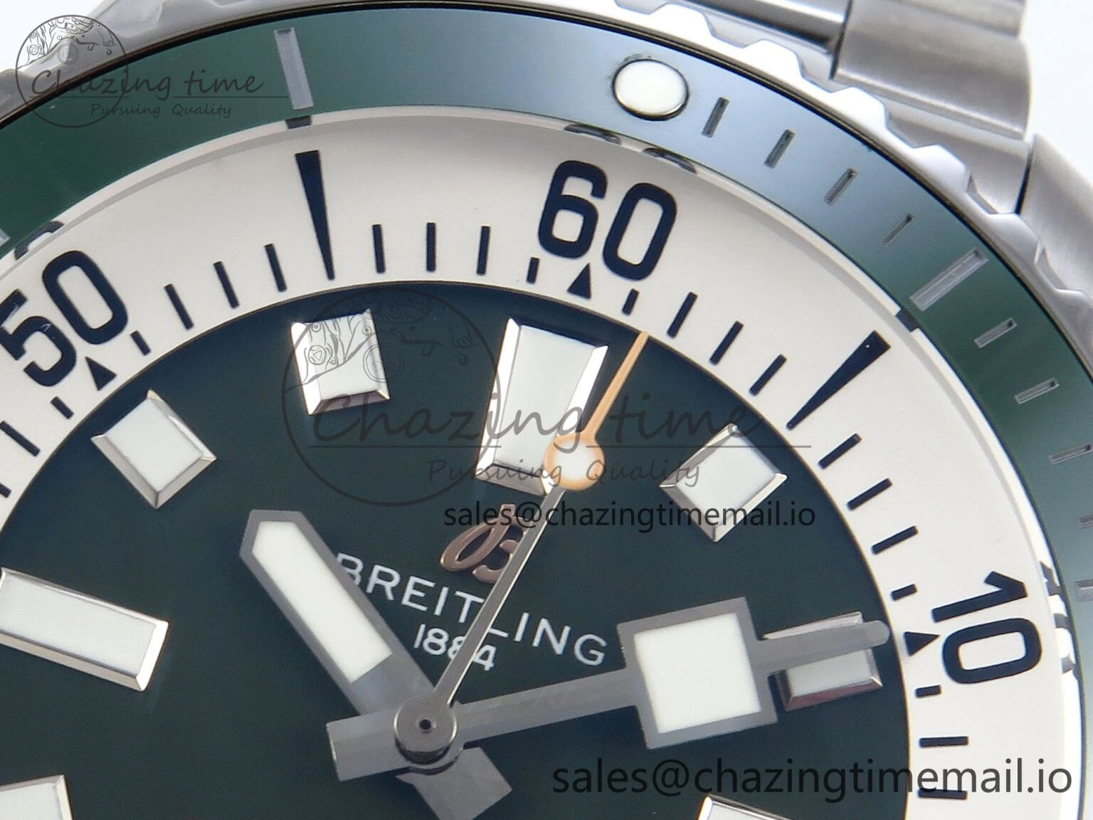 Superocean 44mm SS TF 1:1 Best Edition Green Dial on SS Bracelet A EyeCatching 5429