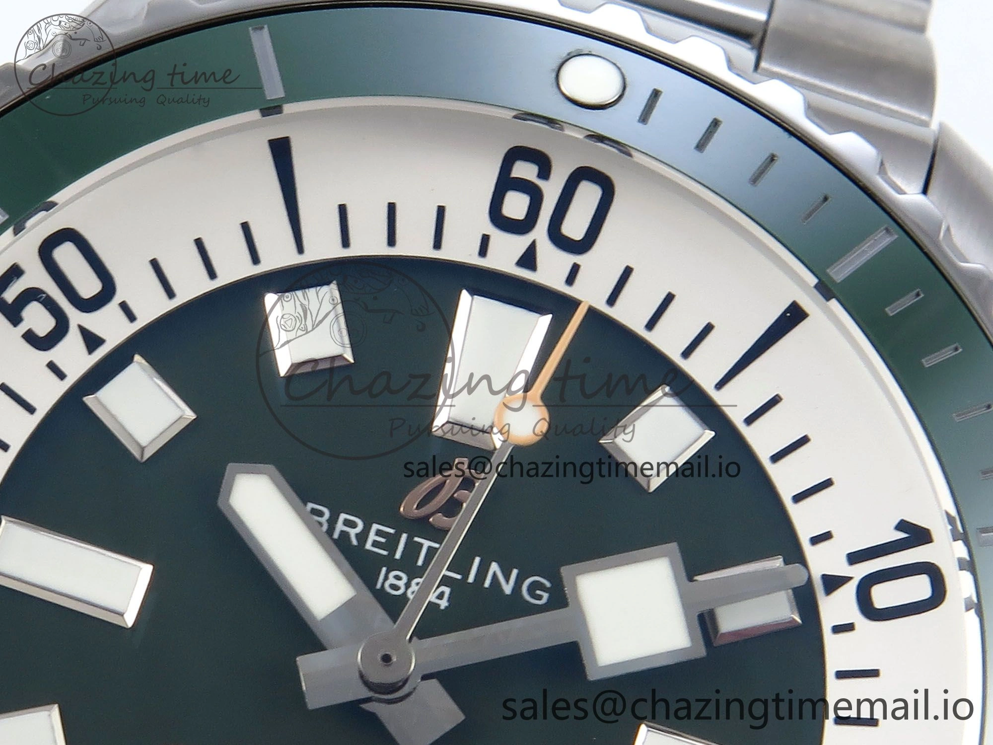 Superocean 44mm SS TF 1:1 Best Edition Green Dial on SS Bracelet A EyeCatching 5429