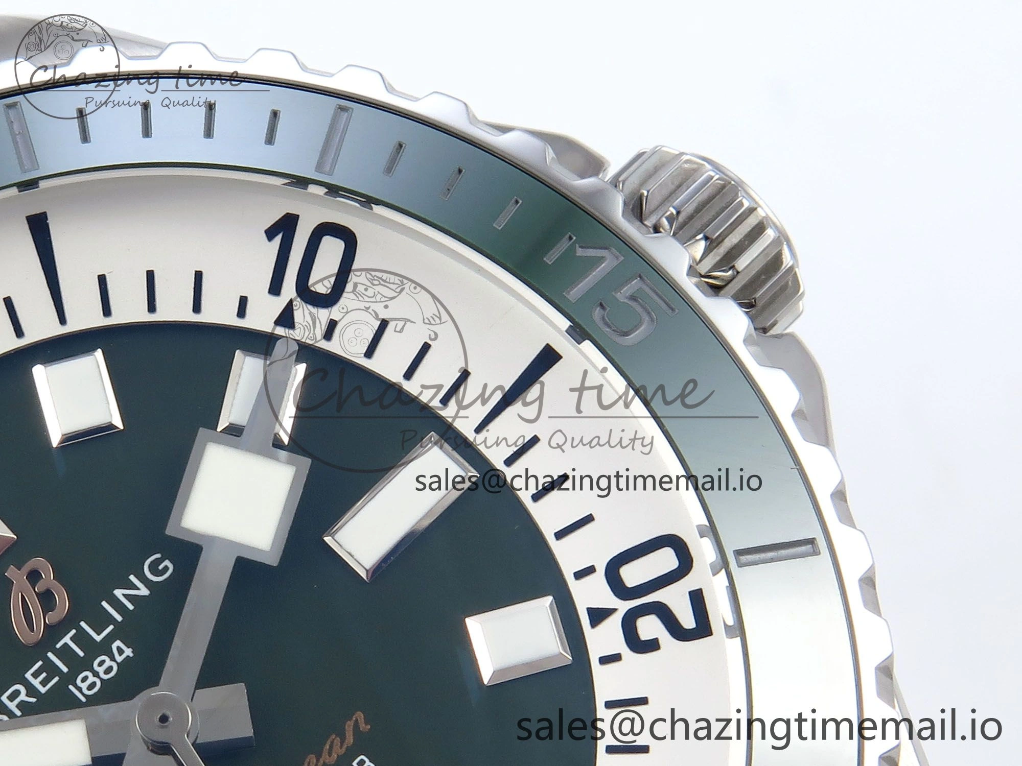 Superocean 44mm SS TF 1:1 Best Edition Green Dial on SS Bracelet A EyeCatching 5429