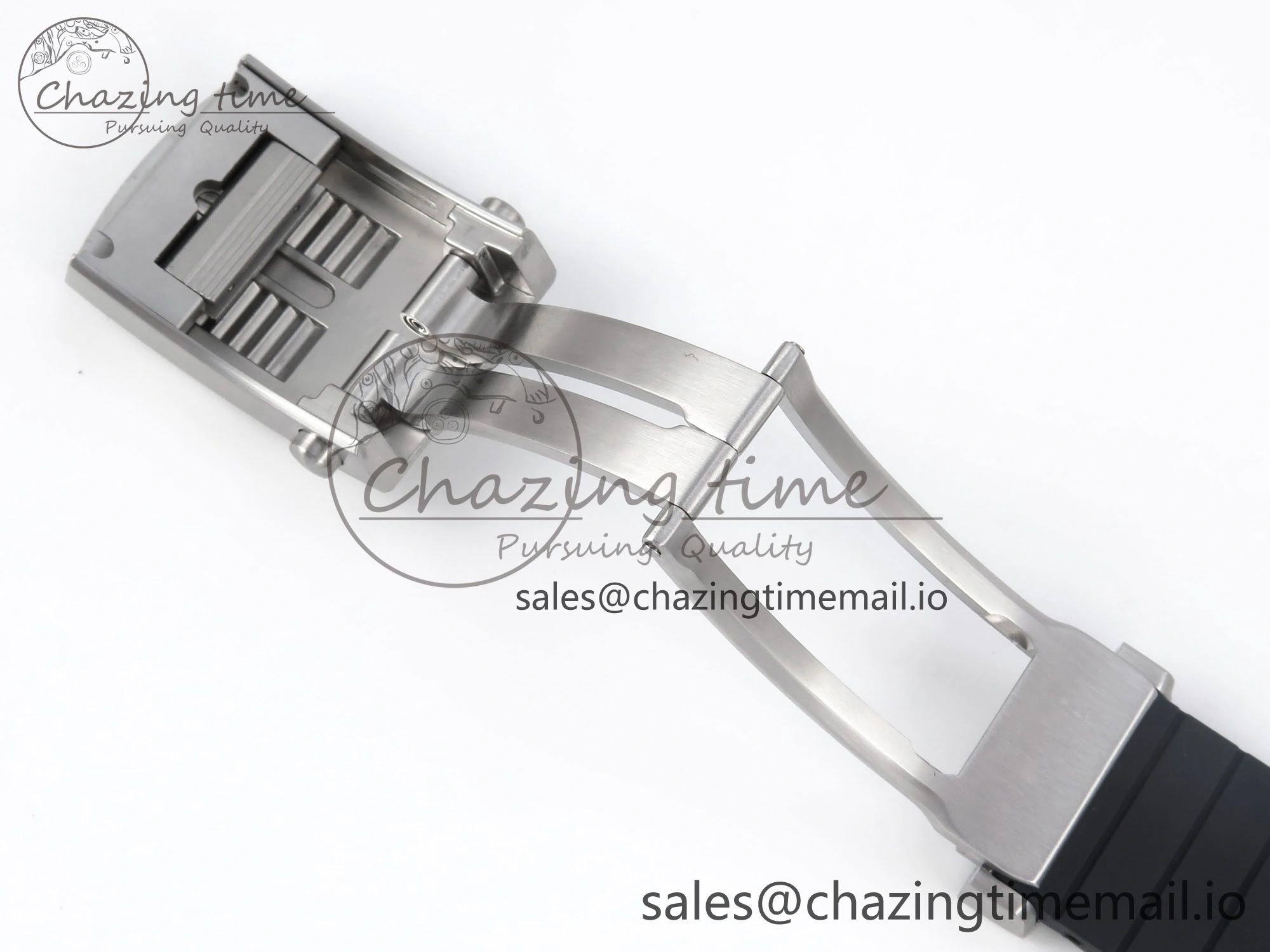 Superocean 44mm SS TF 1:1 Best Edition Light Blue Dial Black Bezel on Black Rubber Strap A Elegant 5421