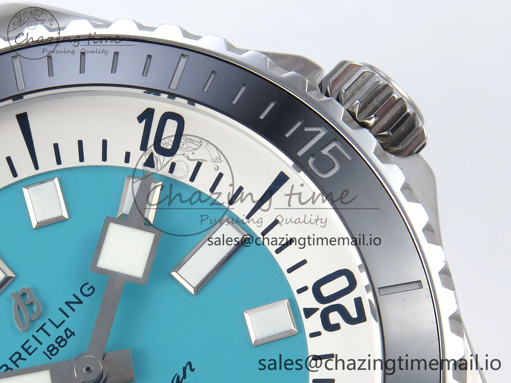 Snug Superocean 44mm SS TF 1:1 Best Edition Light Blue Dial on SS Bracelet A 5427