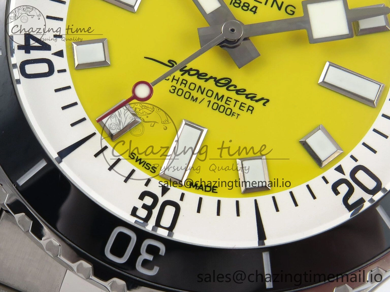 Seasonal Superocean 44mm SS TF 1:1 Best Edition Yellow Dial on SS Bracelet A 5426