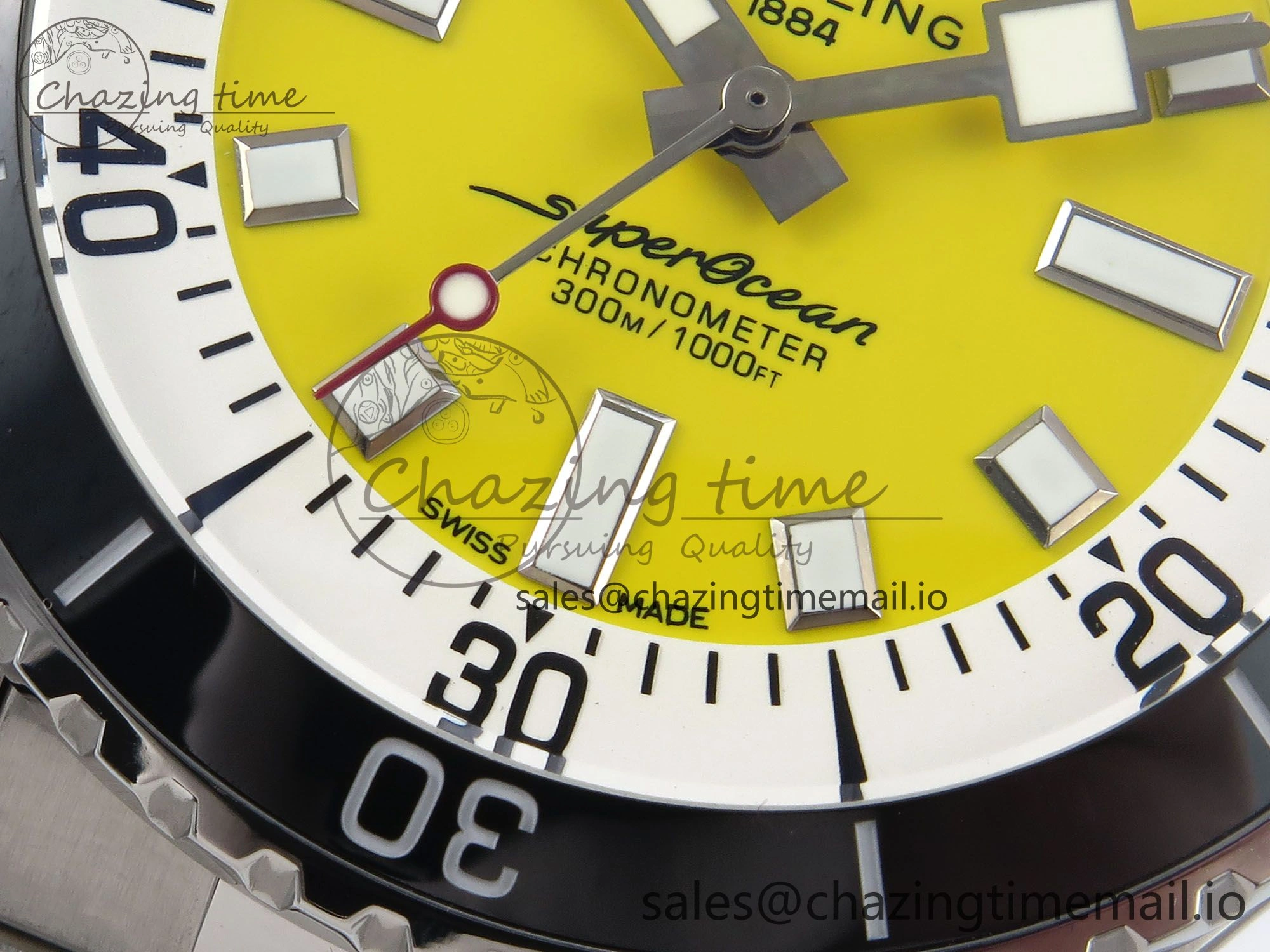 Seasonal Superocean 44mm SS TF 1:1 Best Edition Yellow Dial on SS Bracelet A 5426