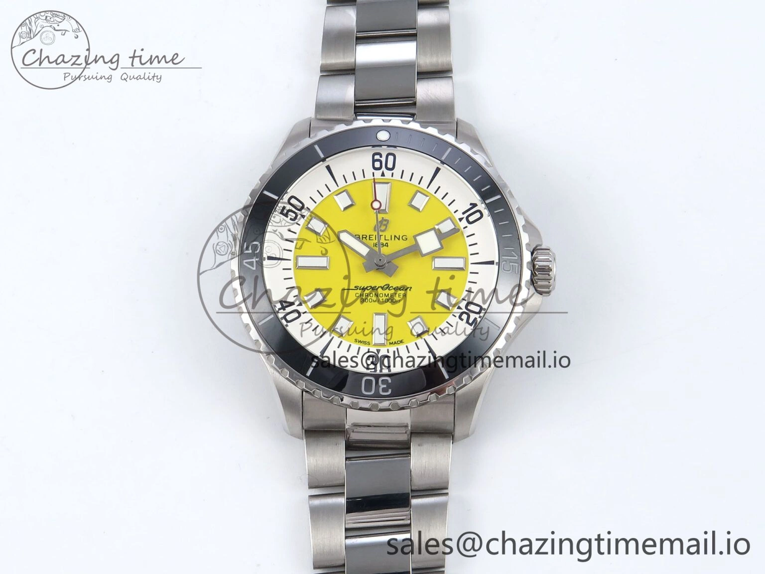 Seasonal Superocean 44mm SS TF 1:1 Best Edition Yellow Dial on SS Bracelet A 5426