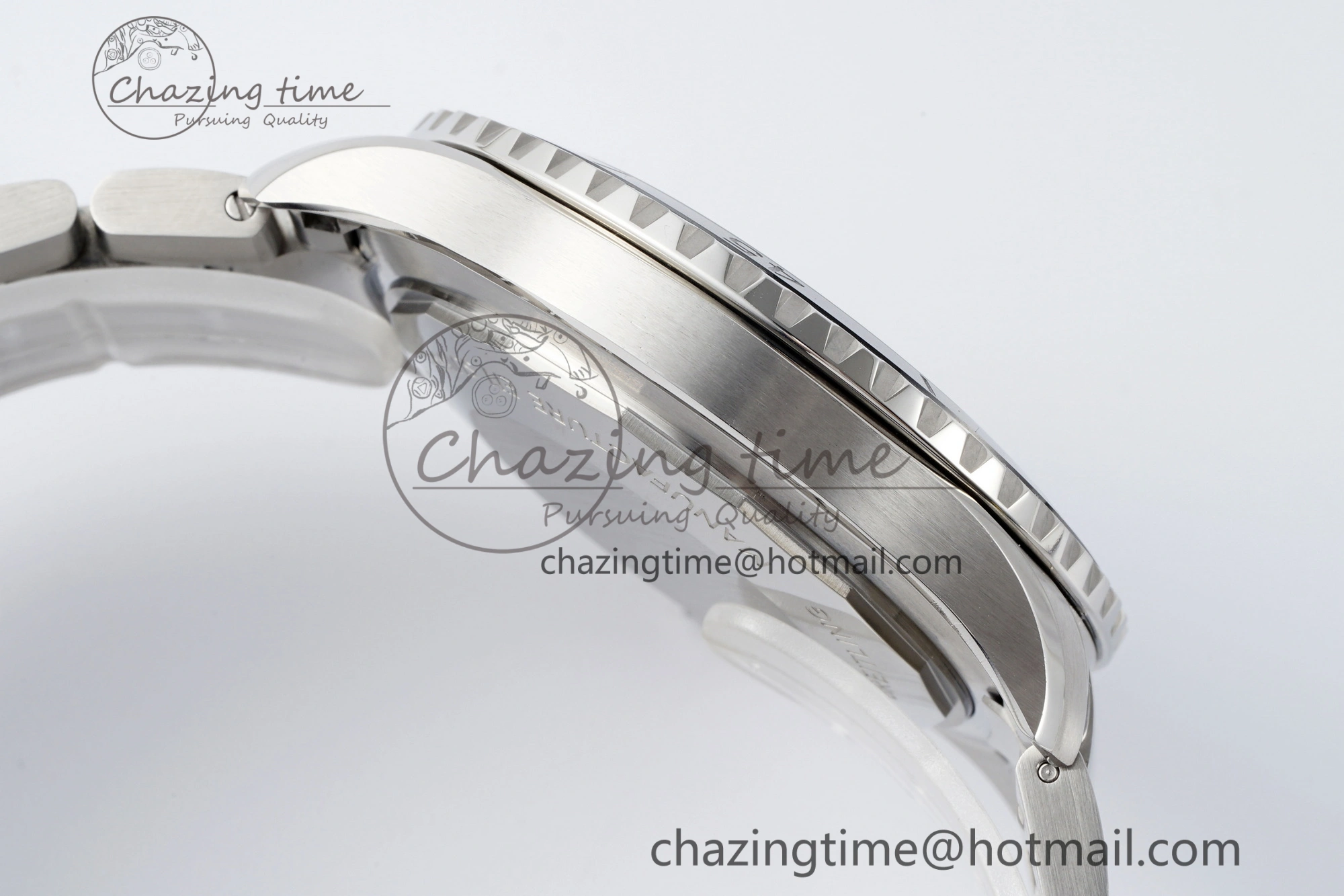 HighQuality Superocean 44mm TF 1:1 Best Edition Black White Dial Black Bezel on SS Bracelet A 5520