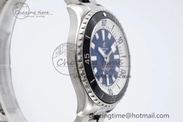 Superocean 44mm TF 1:1 Best Edition Blue White Dial Black Bezel on SS Bracelet A MoistureWicking 5541