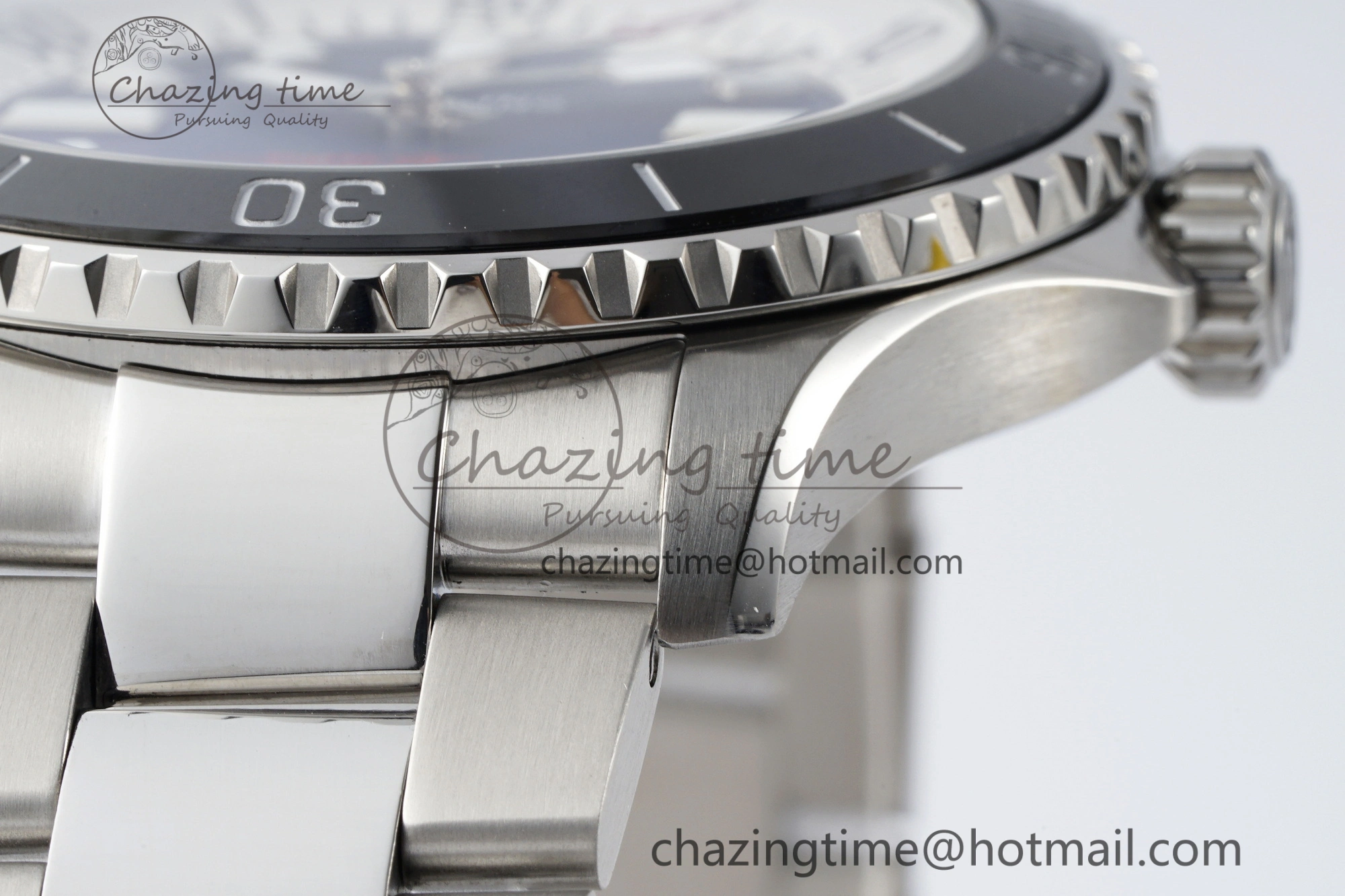 Superocean 44mm TF 1:1 Best Edition Blue White Dial Black Bezel on SS Bracelet A MoistureWicking 5541