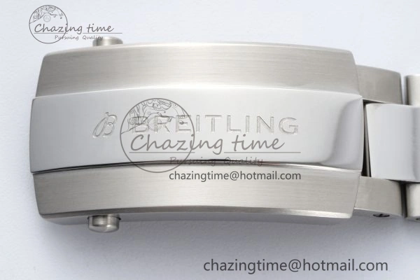 Breathable Superocean 44mm TF 1:1 Best Edition Blue White Dial Blue Bezel on SS Bracelet A 5522