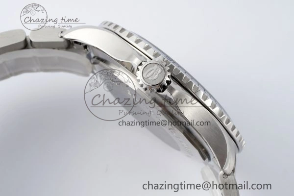 Breathable Superocean 44mm TF 1:1 Best Edition Blue White Dial Blue Bezel on SS Bracelet A 5522