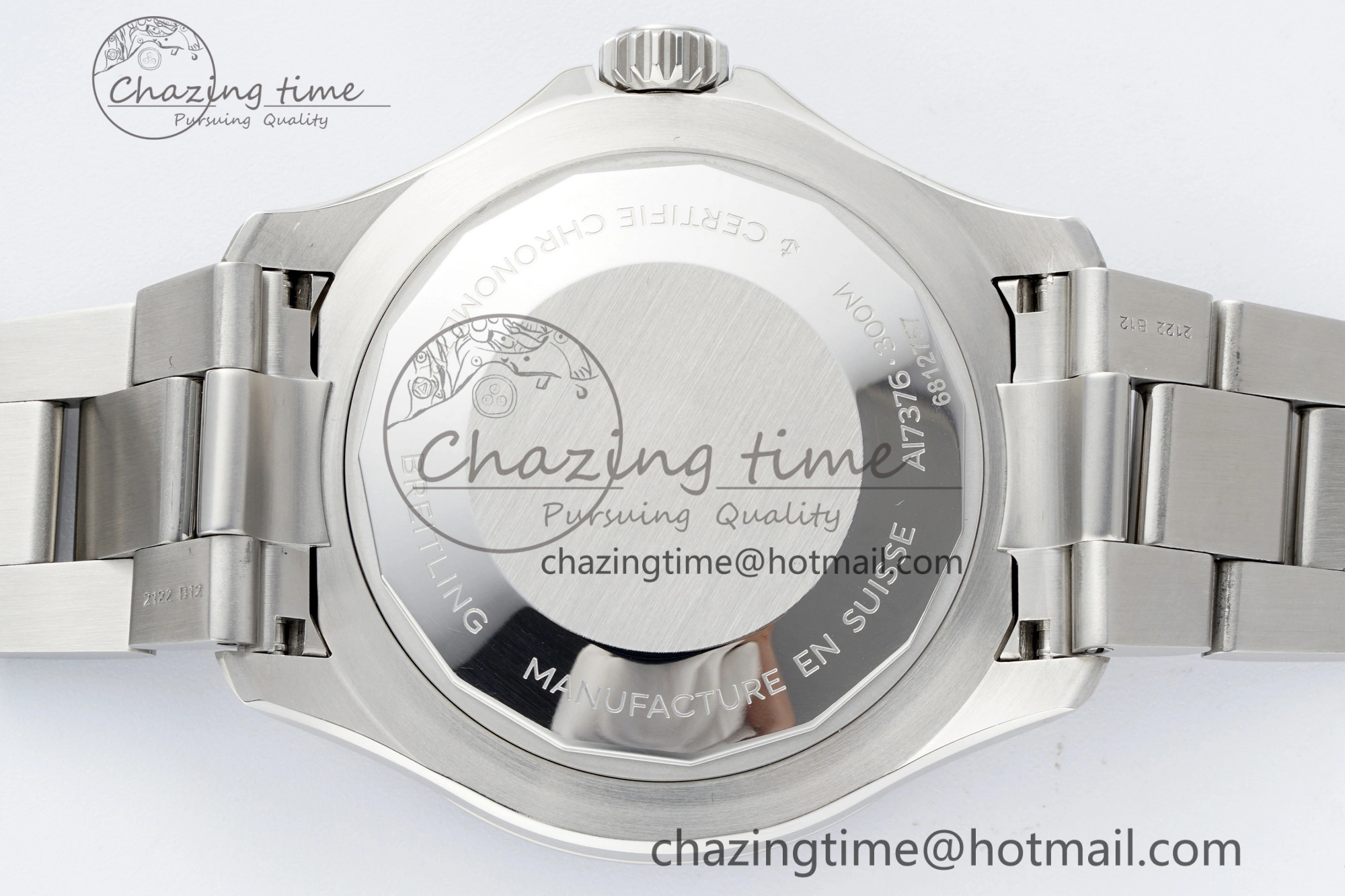 Flexible Superocean 44mm TF 1:1 Best Edition Tiffany White Dial Black Bezel on SS Bracelet A 5521