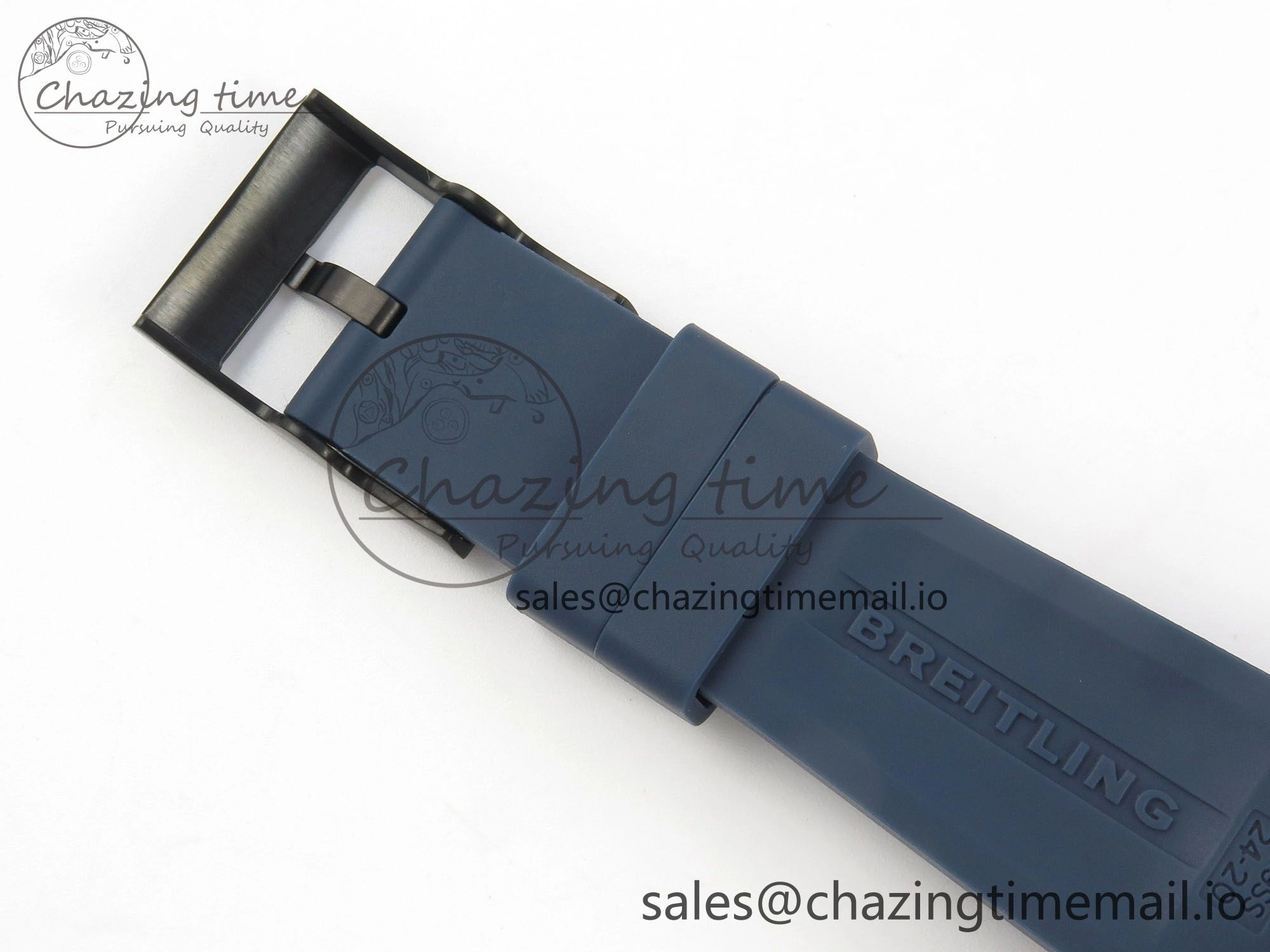 Superocean 46mm SS TF 1:1 Best Edition Blue Dial Black Bezel on Blue Rubber Strap A2824 V OnTrend 4236