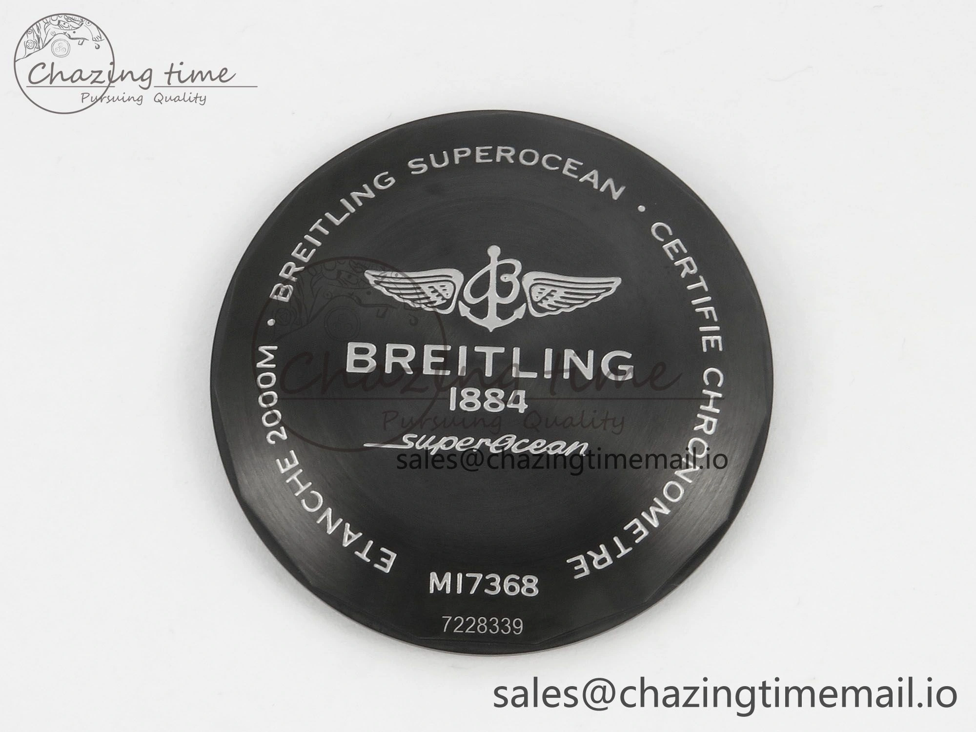 Superocean 46mm SS TF 1:1 Best Edition Blue Dial Black Bezel on Blue Rubber Strap A2824 V OnTrend 4236