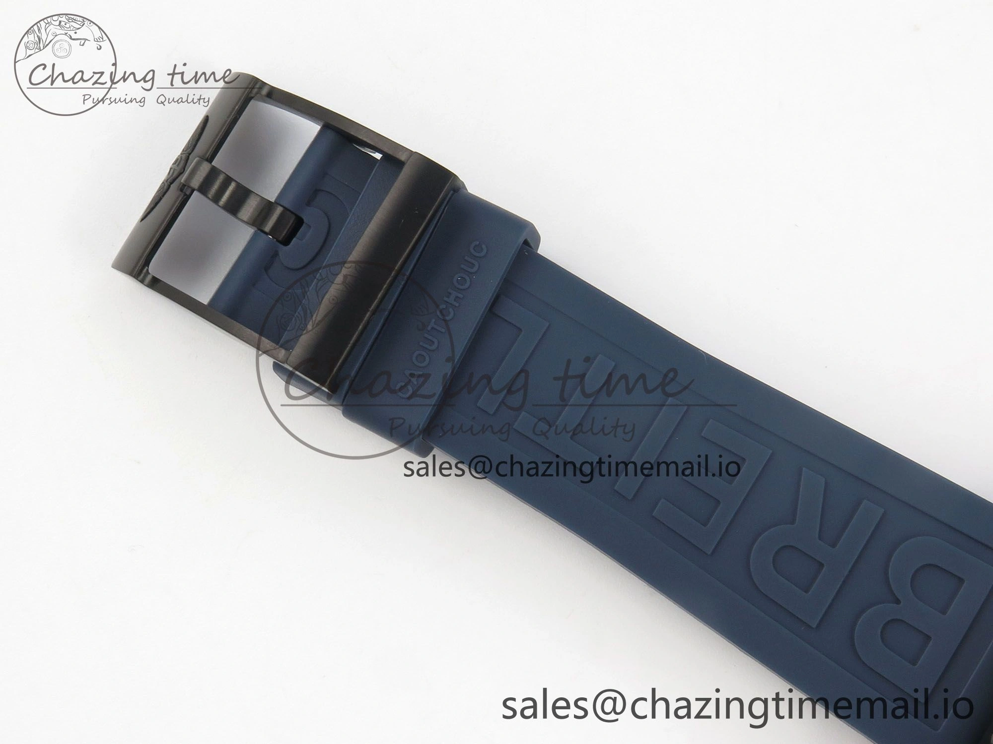 Superocean 46mm SS TF 1:1 Best Edition Blue Dial Black Bezel on Blue Rubber Strap A2824 V OnTrend 4236