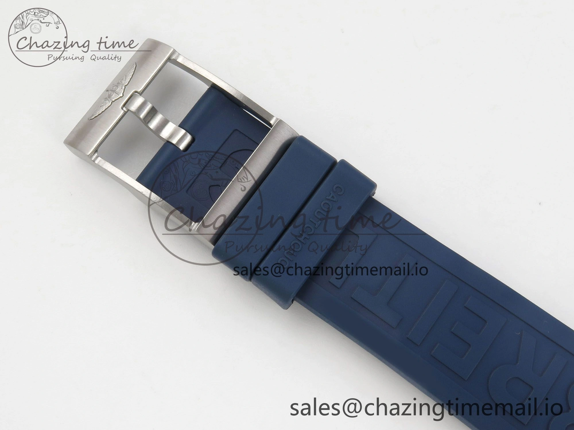 Lightweight Superocean 46mm SS TF 1:1 Best Edition Blue Dial Blue Bezel on Blue Rubber Strap A2824 V 5396