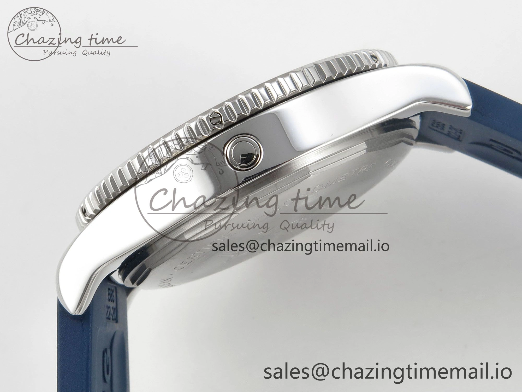 Superocean 46mm SS TF 1:1 Best Edition White Dial Blue Bezel on Blue Rubber Strap A2824 V GoAnywhere 5395